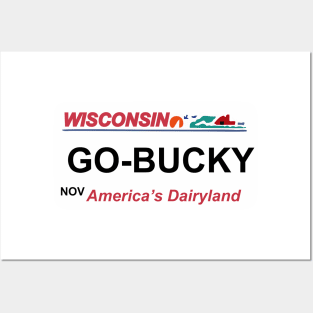 wisconsin license plate Posters and Art